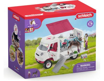 Schleich Horse Club Nová Mobilná veterinárna klinika s kobylou a ošetrovateľom - Poškodený obal