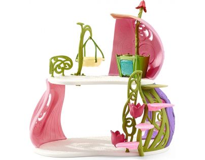 Schleich 42445 Trblietavý kvetinový dom s jednorožce, jazerom a stajní