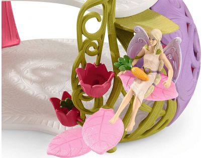 Schleich 42445 Trblietavý kvetinový dom s jednorožce, jazerom a stajní