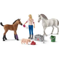 Schleich Návšteva lekára u kobyly a žriebäťa - Poškodený obal