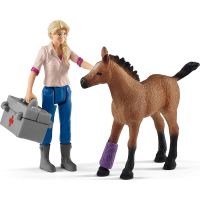 Schleich Návšteva lekára u kobyly a žriebäťa - Poškodený obal 2