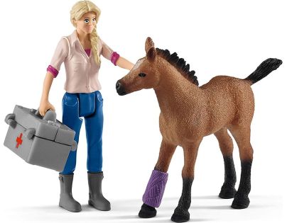 Schleich Návšteva lekára u kobyly a žriebäťa - Poškodený obal