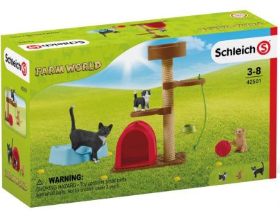 Schleich Škrabací mačací strom s mačiatkami