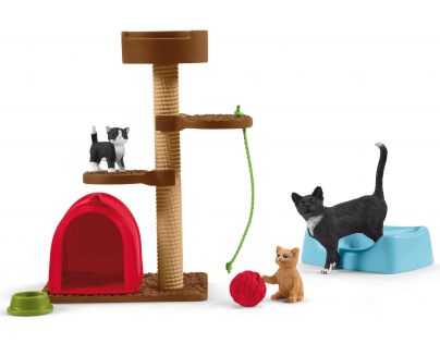 Schleich Škrabací mačací strom s mačiatkami
