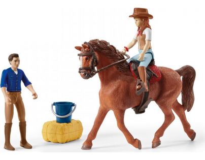 Schleich Dobrodružné auto s prívesom a koňom