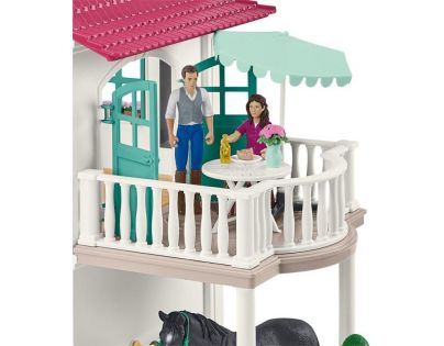 Schleich Veľký dom so stajňou príslušenstvom a kĺbovými figúrkami