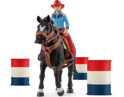 Schleich Kovbojský závod okolo barelov