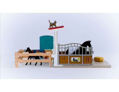Schleich Box pre kone s kobylou a žriebäťom