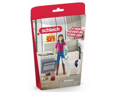 Schleich Pekárka s mačkou a príslušenstvom