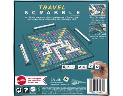 Mattel Scrabble cestovný CZ verzia - Poškodený obal