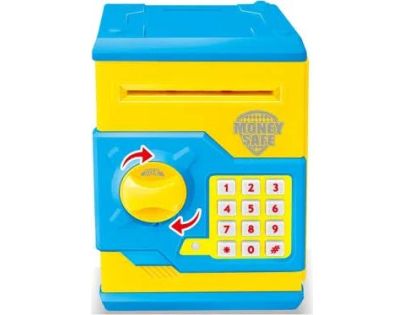 HM Studio Trezor ATM s elektronickým zámkom žltomodrý - Poškodený obal