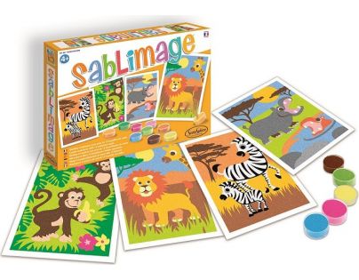 SentoSphere Sablimage Pieskové obrázky Africké zvieratá