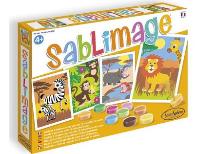 SentoSphere Sablimage Pieskové obrázky Africké zvieratá