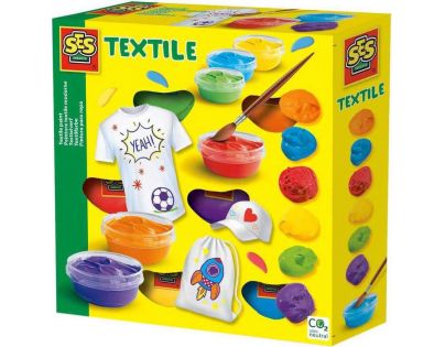 SES Farby na textil 6 farieb 0364