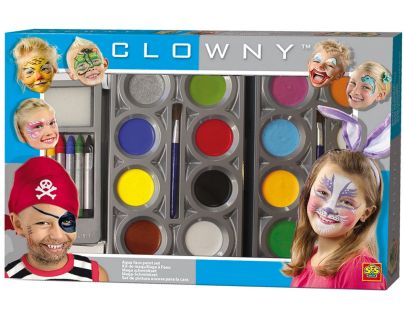 Ses Clowny Vodové barvy na obličej