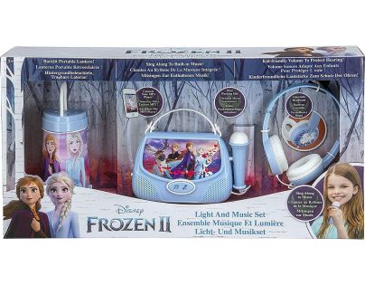 Set Frozen so slúchadlami, svietidlom a karaoke boxom