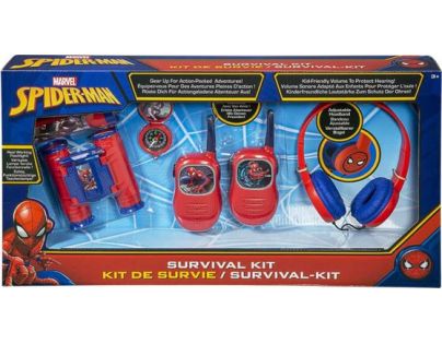 Globix Set Spiderman vysielačky, slúchadlá, baterka a kompas