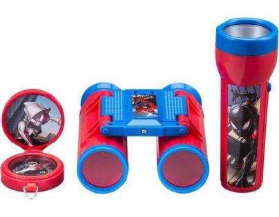Globix Set Spiderman vysielačky, slúchadlá, baterka a kompas