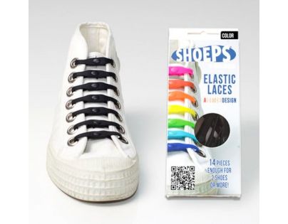 Shoeps Silikonové tkaničky Black