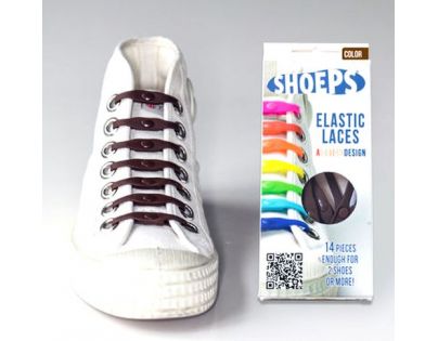 Shoeps Silikonové tkaničky Brown