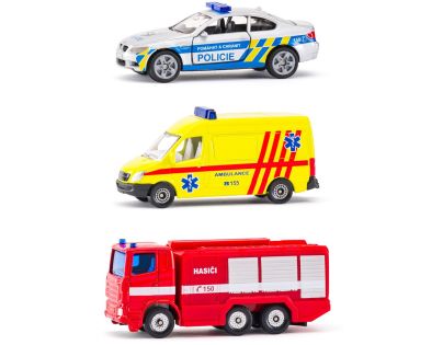 Siku 1043181906100 česká verzia Set polícia, hasiči, ambulancia