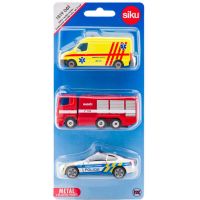 Siku 1043181906100 česká verzia Set polícia, hasiči, ambulancia