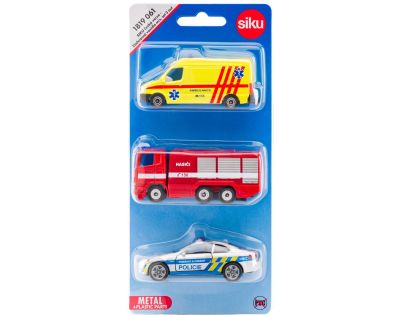 Siku 1043181906100 česká verzia Set polícia, hasiči, ambulancia