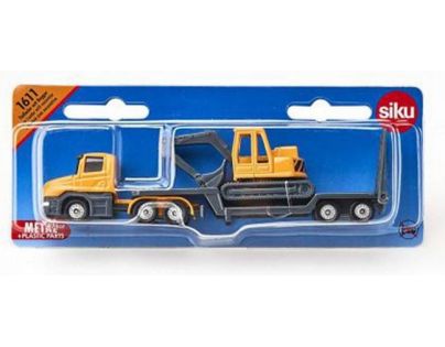 Siku 1611 Ťahač s podvalníkom a rýpadlom 1:55