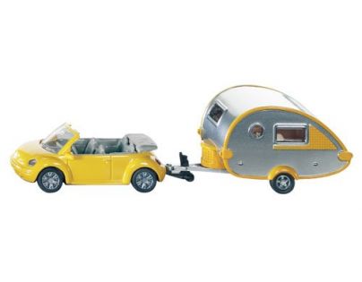 SIKU Super 1629 - Osobní automobil s obytným přívěsem