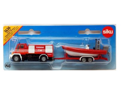 Siku 1636 Požiarne vozidlo Unimog s člnom 1:87