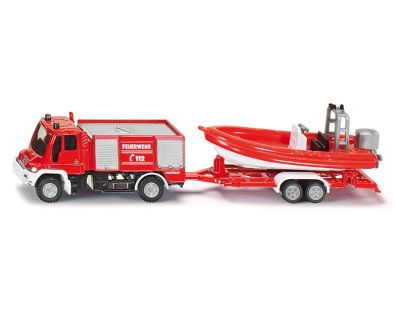 Siku 1636 Požiarne vozidlo Unimog s člnom 1:87