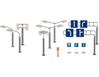Siku 5594 Dopravné značky a pouličné lampy
