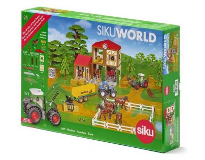 Siku 5609 Stajňa s koňmi a traktorom v mierke 1:50