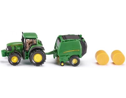 Siku Blister John Deere traktor s balíkovačkou 1:72
