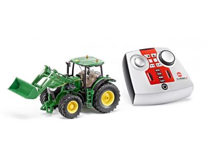 SIKU Control Traktor John Deere s p červená ným nakladačom 1:32