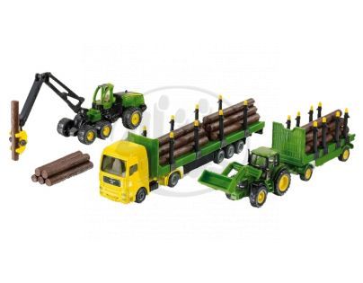SIKU 1801 - Farmer - set lesnický John Deere 3 ks