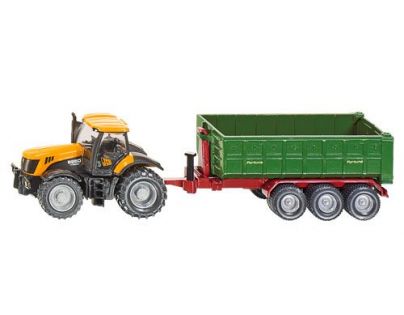 SIKU Farmer 1855 - Traktor JCB Fasttrac 8250 s kontejnerovým přívěsem