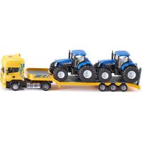 Siku Farmer Scania s přívěsem a 2 traktory New Holland T7070 1:50 Siku Farmer Scania s přívěsem a 2 traktory New Holland T7070 1:50
