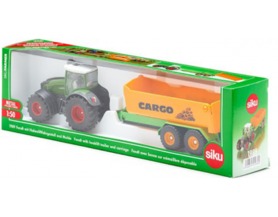 Siku Farmer Traktor Fendt s vyklápacím prívesom 1:50