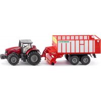 SIKU Farmer traktor Massey FErguson s Jumbo přívěsem 1:50 SIKU Farmer traktor Massey FErguson s Jumbo přívěsem 1:50