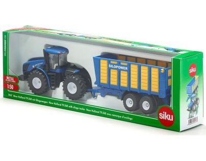 Siku Farmer Traktor New Holland s prívesom Joskin 1:50 modrý