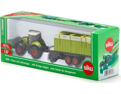 Siku Farmer 1846 Traktor Claas s valníkom 1:87