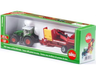 SIKU Farmer Traktor s vlekom na zber zemiakov 1:87