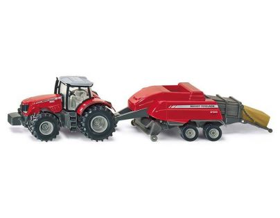 Siku Farmer Traktor Massey Ferguson s vlekem na tvoření balíků 1:50