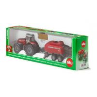 Siku Farmer Traktor Massey Ferguson s vlekem na tvoření balíků 1:50 2