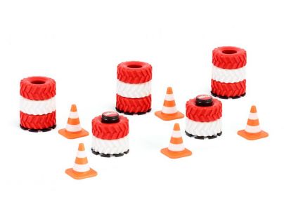 Siku Racing prekážky pre cestnú prevádzku, kužele, pneumatiky v stĺpcoch