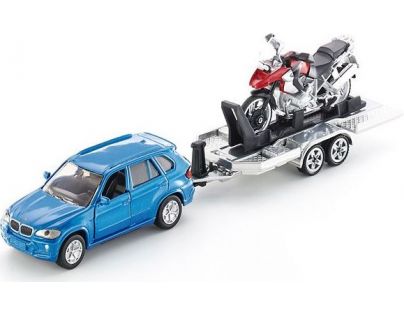 Siku Super Auto s vlekem a motorkou Darček zdarma 1:55