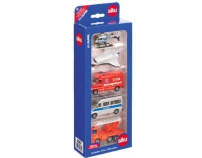 Siku Super 6282 Sada väčších áut + vrtuľník