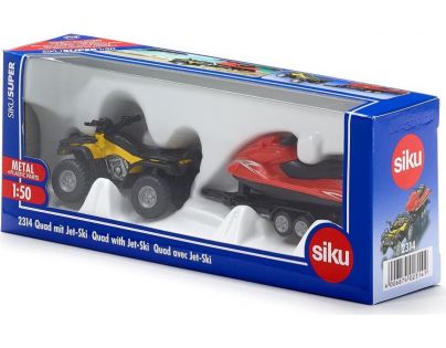 Siku Super Štvorkolka s prívesom a vodným skútrom 1:50
