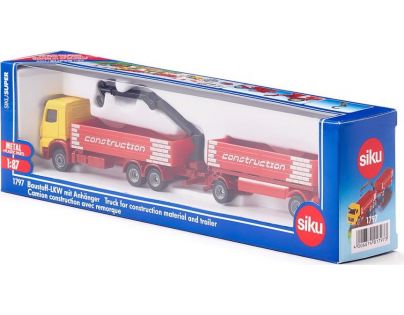 Siku Super Kamión na prepravu stavebných materiálov s prívesom 1:87